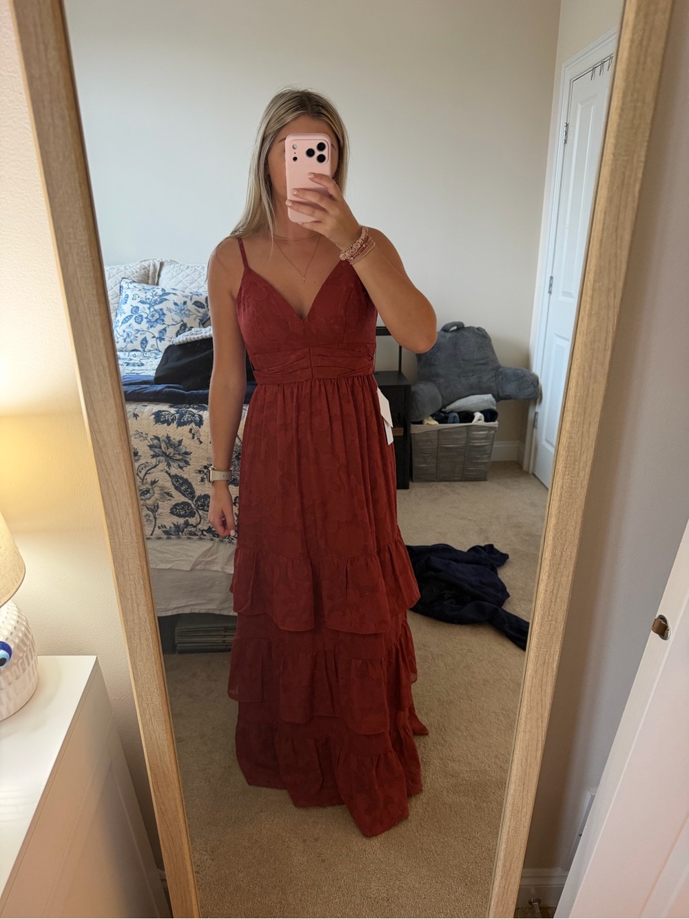 NWT Azazie Nathalia dress in Terracotta
